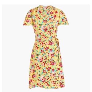 New J Crew Floral Print Wrap Dress